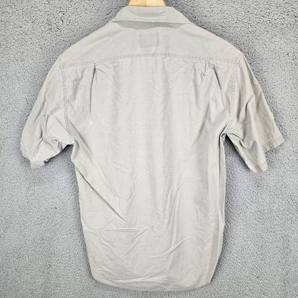 Vintage Woolrich Mens Medium Short Sleeve Button Up Shirt Gray - Picture 4 of 6